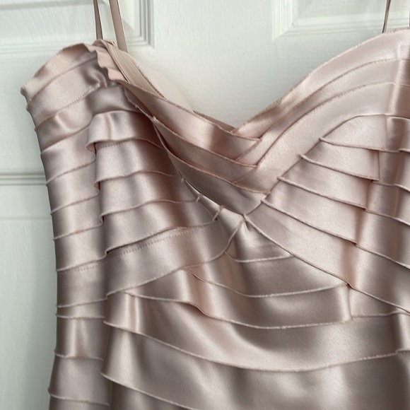 Floor length BCBG champagne gown. - Picture 7 of 13